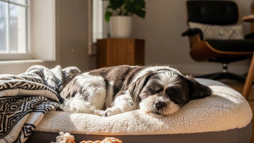 Como Acostumar Shih Tzu a Ficar Sozinho: Método Eficaz para Tutores 8 Shih Tzu feliz e confiante após aprender a ficar sozinho