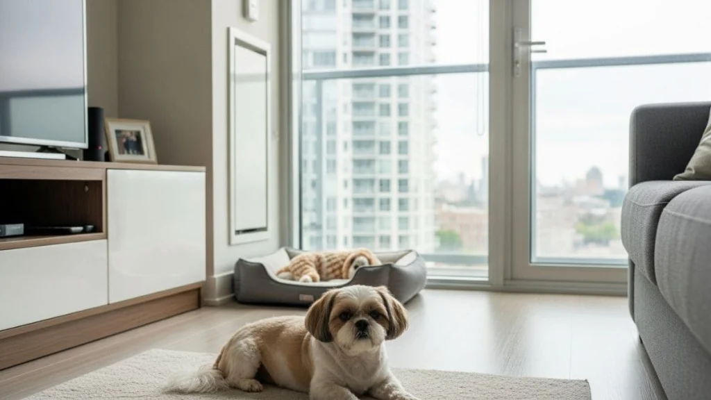 Como Acostumar Shih Tzu a Ficar Sozinho: Método Eficaz para Tutores 7 Shih Tzu tranquilo sozinho em apartamento urbano após treinamento