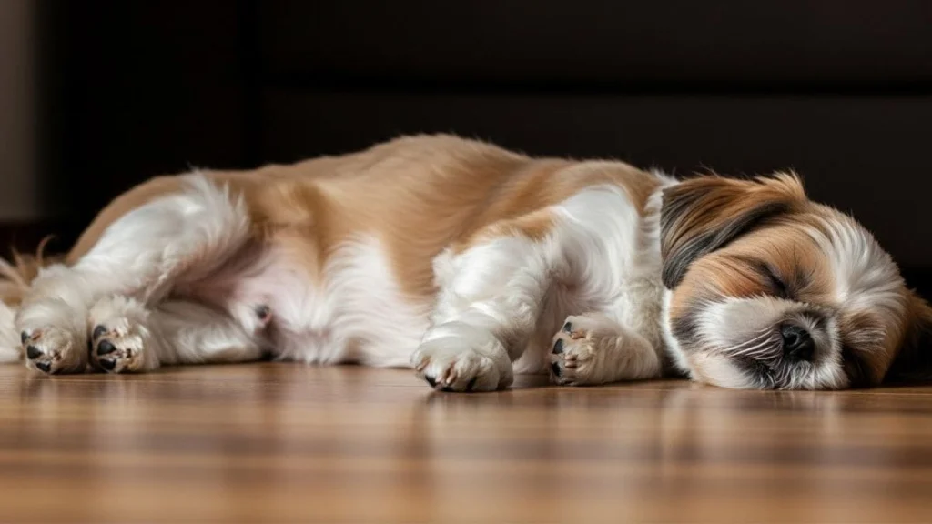 Shih Tzu Dormindo de Lado: Fase de Descanso Profundo
