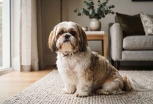 Shih Tzu com pelagem em diferentes tonalidades mostrando a diversidade de cores da raça.