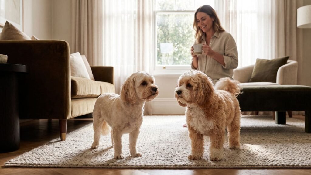 Shih Tzu com Poodle: Como é Essa Mistura? 2 Dois cães Shih-Poo com características físicas diferentes