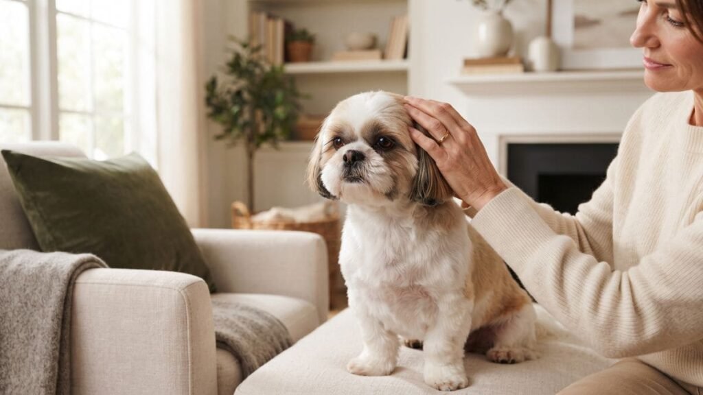 Tipos de Tosa para Shih Tzu: Conheça os Principais Cortes 3 Shih Tzu com tosa bebê e pelagem curta bem cuidada